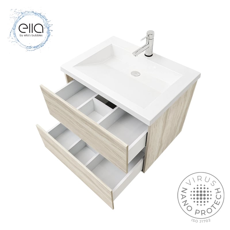 Ella Floating Vanity Bathroom Vanity and Cultured Marble Top 30″x19″