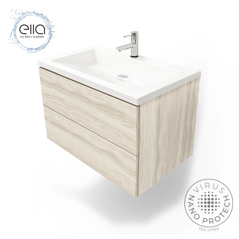 Ella Floating Vanity Bathroom Vanity and Cultured Marble Top 30″x19″