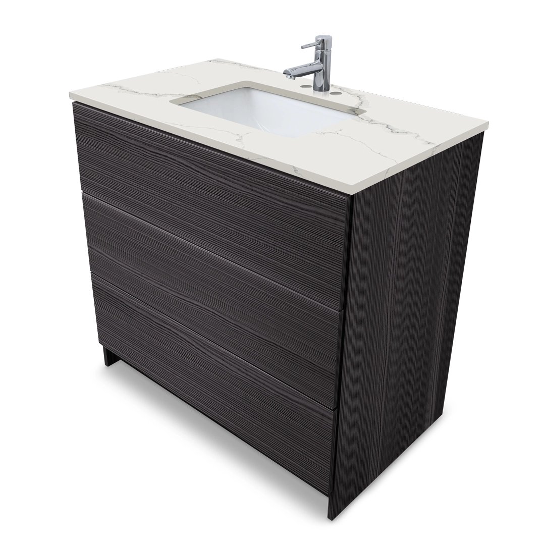 Ella Element Standing Vanity With Quartz Top