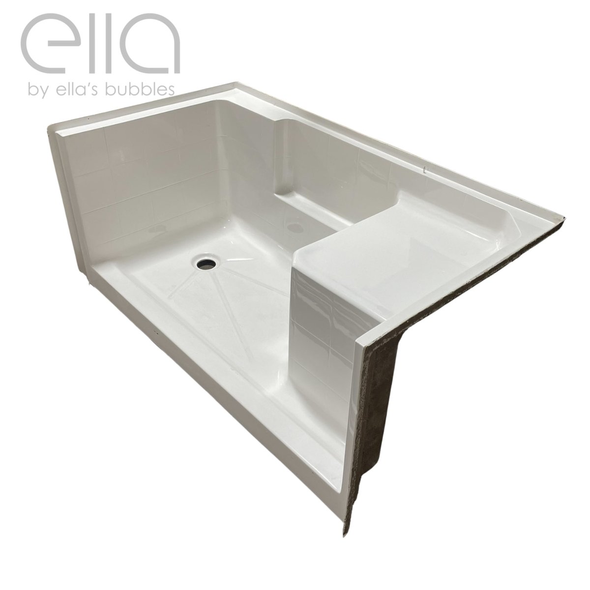 Acrylx Shower Base With Molded Seat ″ W X ″l