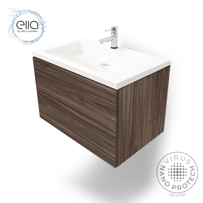 Ella Floating Vanity Bathroom Vanity and Cultured Marble Top 30″x19″