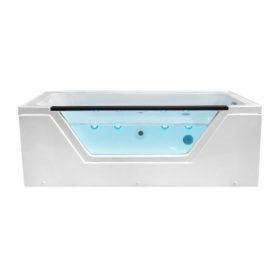 Ella Fiji Acrylic Alcove Infusion Microbubble Therapy ″x ″ Bathtub Soaking Depth To Overflow Center ″ Off X