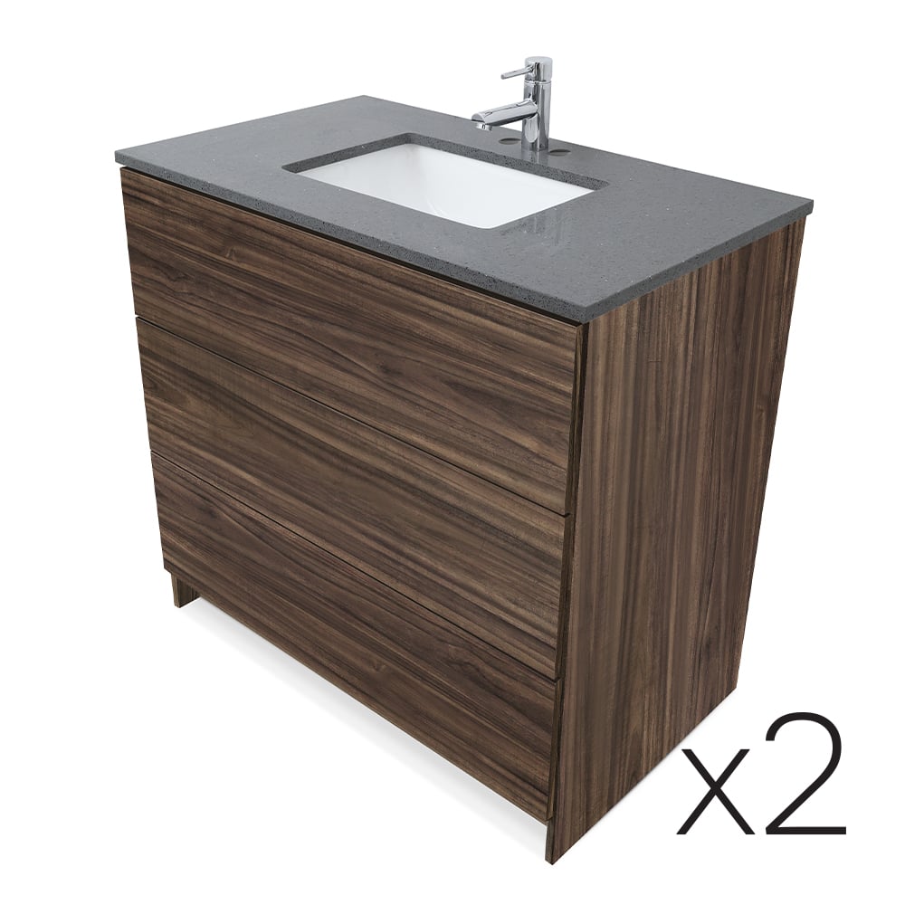 Element Standing 36″ Vanity With Quartz Top Combo