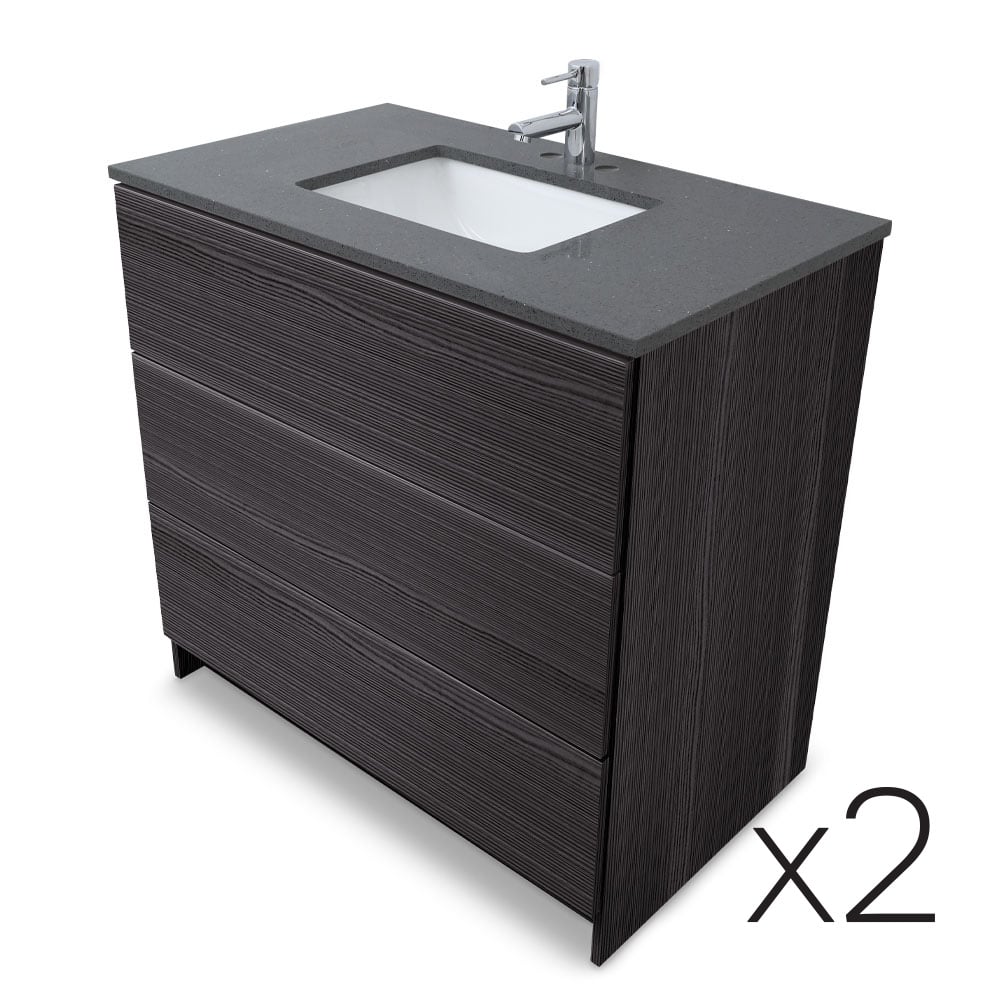 Element Standing 36″ Vanity With Quartz Top Combo