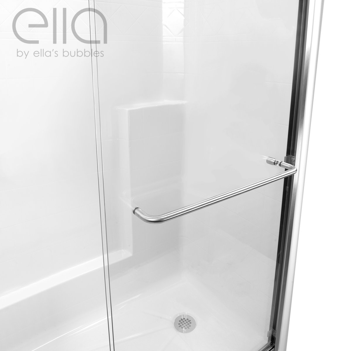 Duo 55 In. X 70 In. Framed Sliding Shower Door With 6 Mm Clear Glass Without Handle