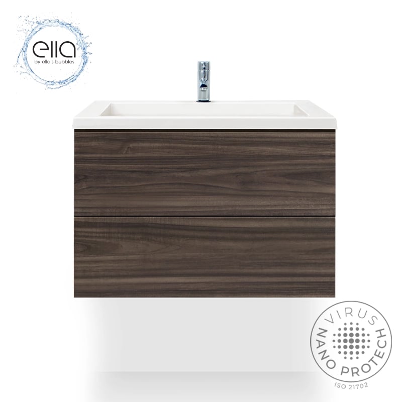 Ella Floating Vanity Bathroom Vanity and Cultured Marble Top 30″x19″