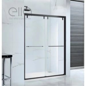 Clearance Sale Lido In X In Semi Frameless Bypass Sliding Shower Door In Black X Jpg