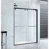 *clearance Sale* Lido 60 In. X 76 In. Semi-frameless Bypass Sliding Shower Door In Black