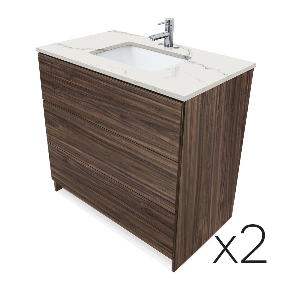 Element Standing 36″ Vanity With Quartz Top Combo