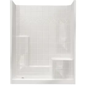 White Ella Shower Stalls Kits E Prwh X