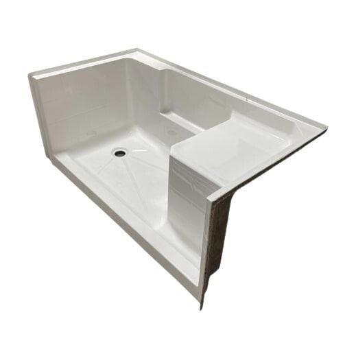 Acrylx Shower Base With Molded Seat ″ W X ″l