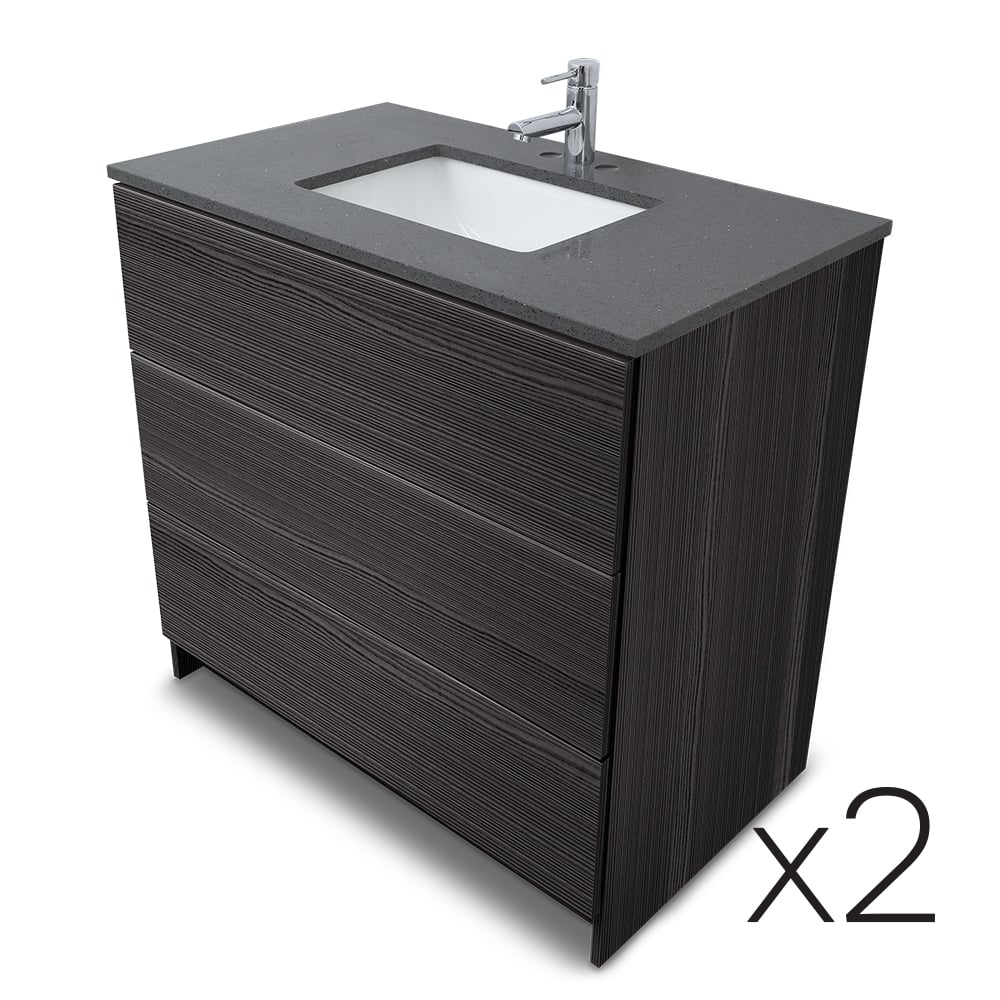 Element Standing 36″ Vanity With Quartz Top Combo