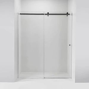 Behl Mm Chrome Tempered Glass Sliding Shower Door X Jpeg