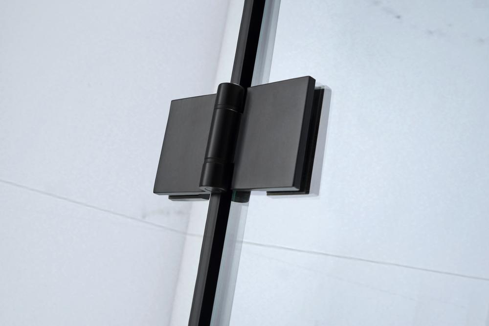 Tidy 55″ X 39″ Frameless Bi-fold Tub Door In Black