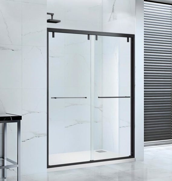 Clearance Sale Lido In X In Semi Frameless Bypass Sliding Shower Door In Black