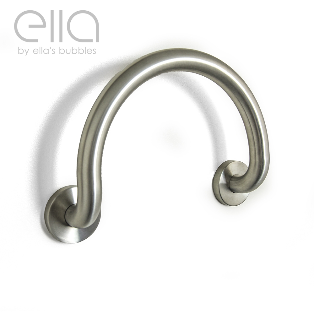 Ella Modern Brushed Stainless Steel 12”x1 ¼” Circle Grab Bar And 20”x1 ¼” Dual Bent Grab Bars – To 60% Off