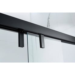 *clearance Sale* Lido 60 In. X 76 In. Semi-frameless Bypass Sliding Shower Door In Black