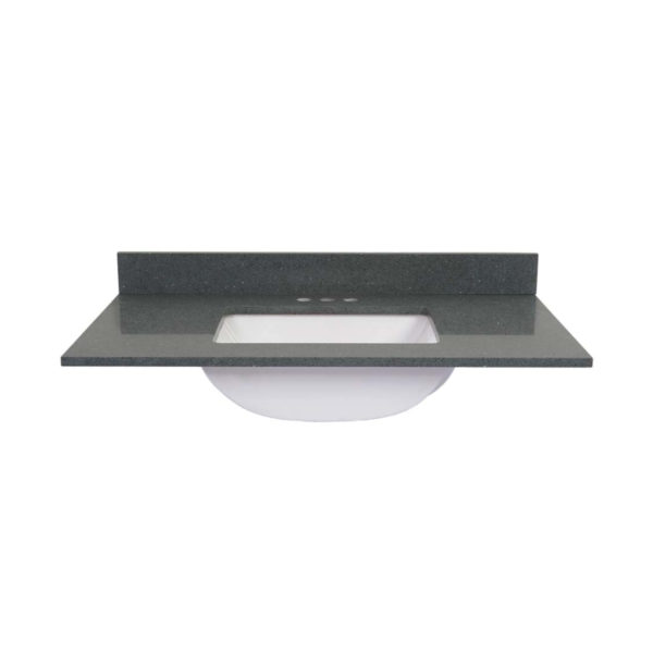 Quartz Vanity Tops - Galaxy Grey, 37"