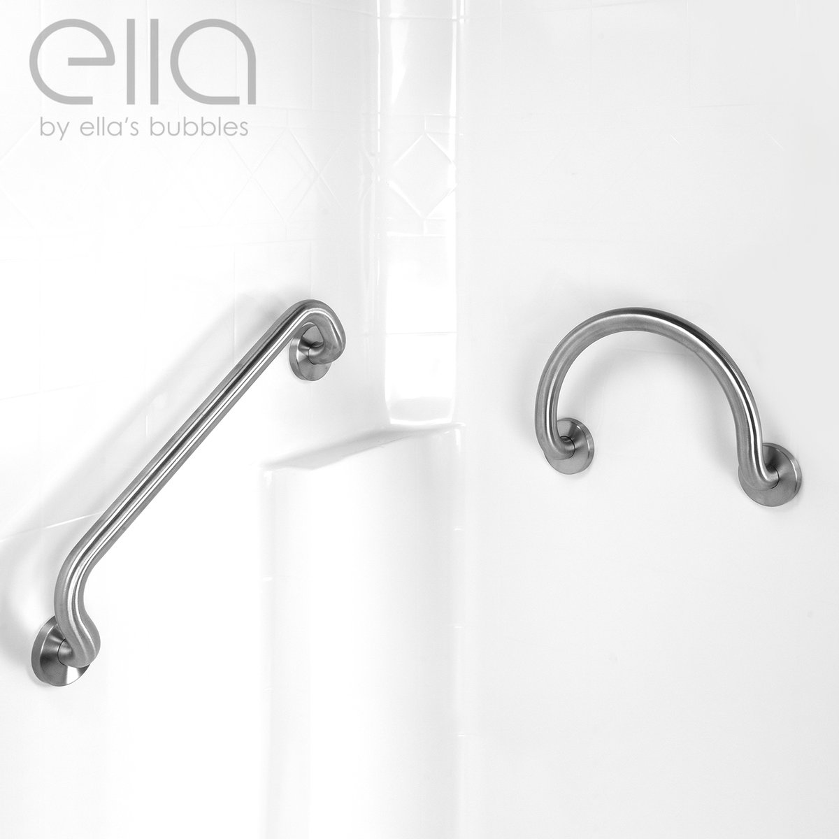 Brushed Nickel Wall Grab Bars