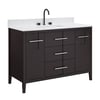 Florence Modern Standing Bathroom Vanity with Solid White Quartz Top - |