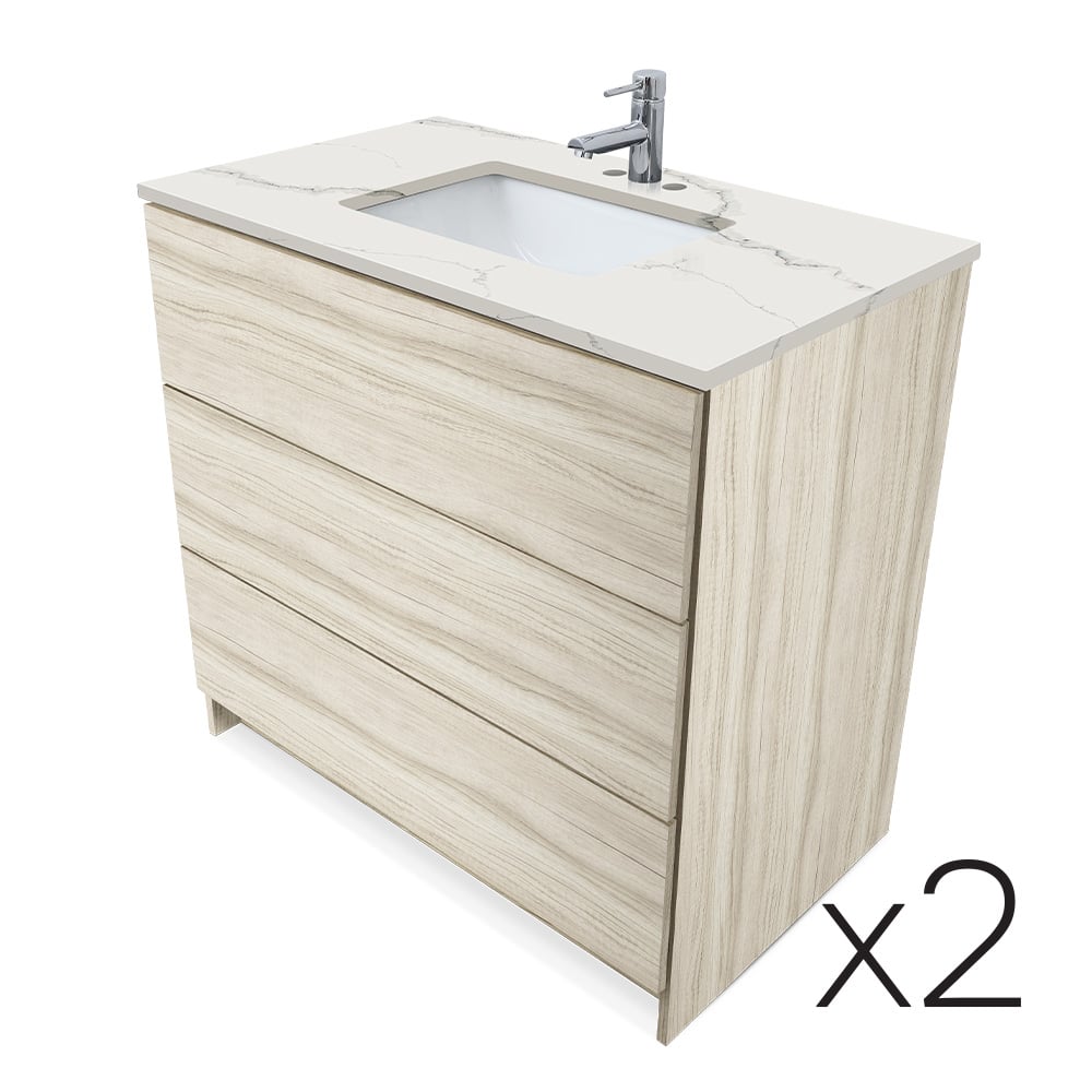 Element Standing 36″ Vanity With Quartz Top Combo