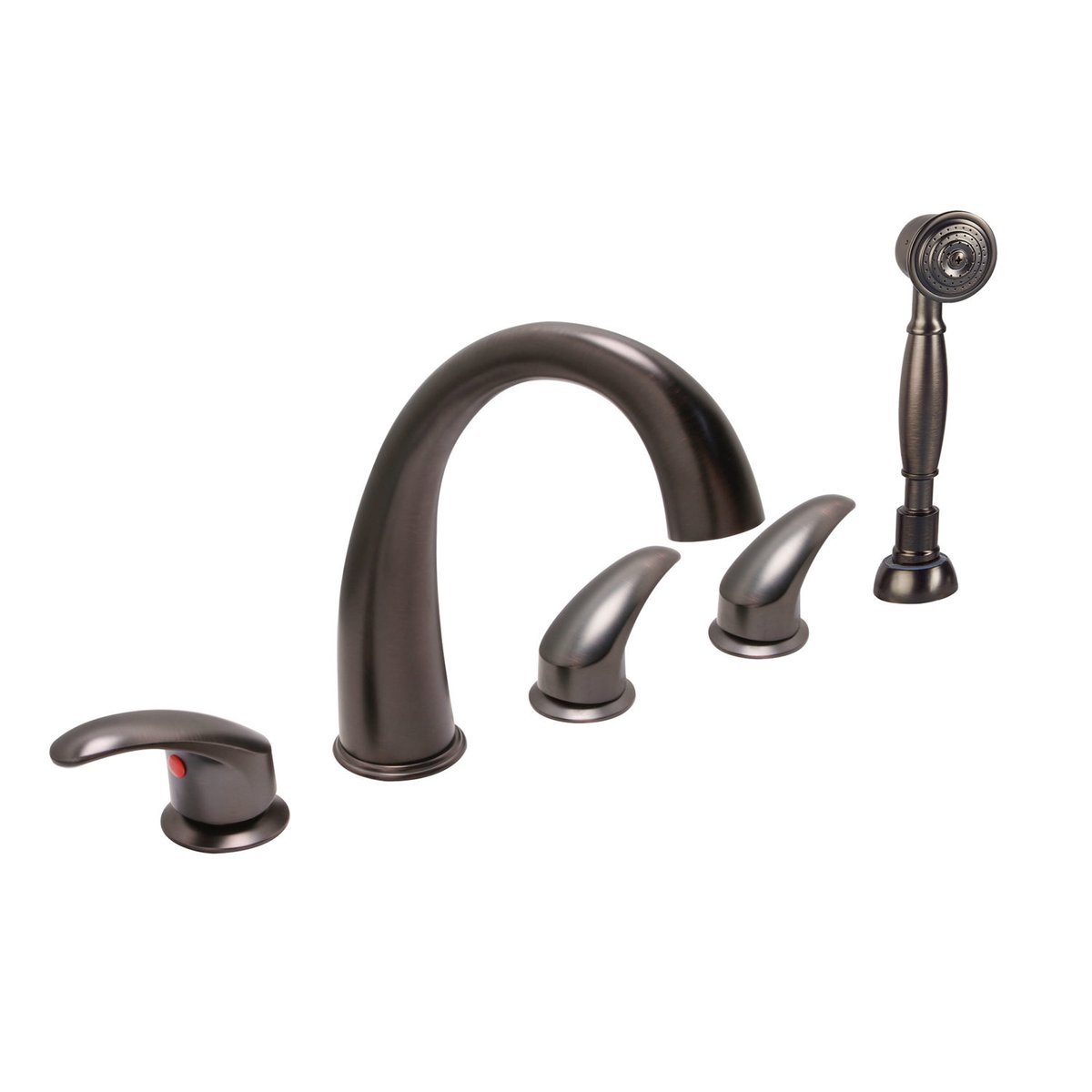 Deck Mount Huntington Brass Faucet For Walk-in Tubs