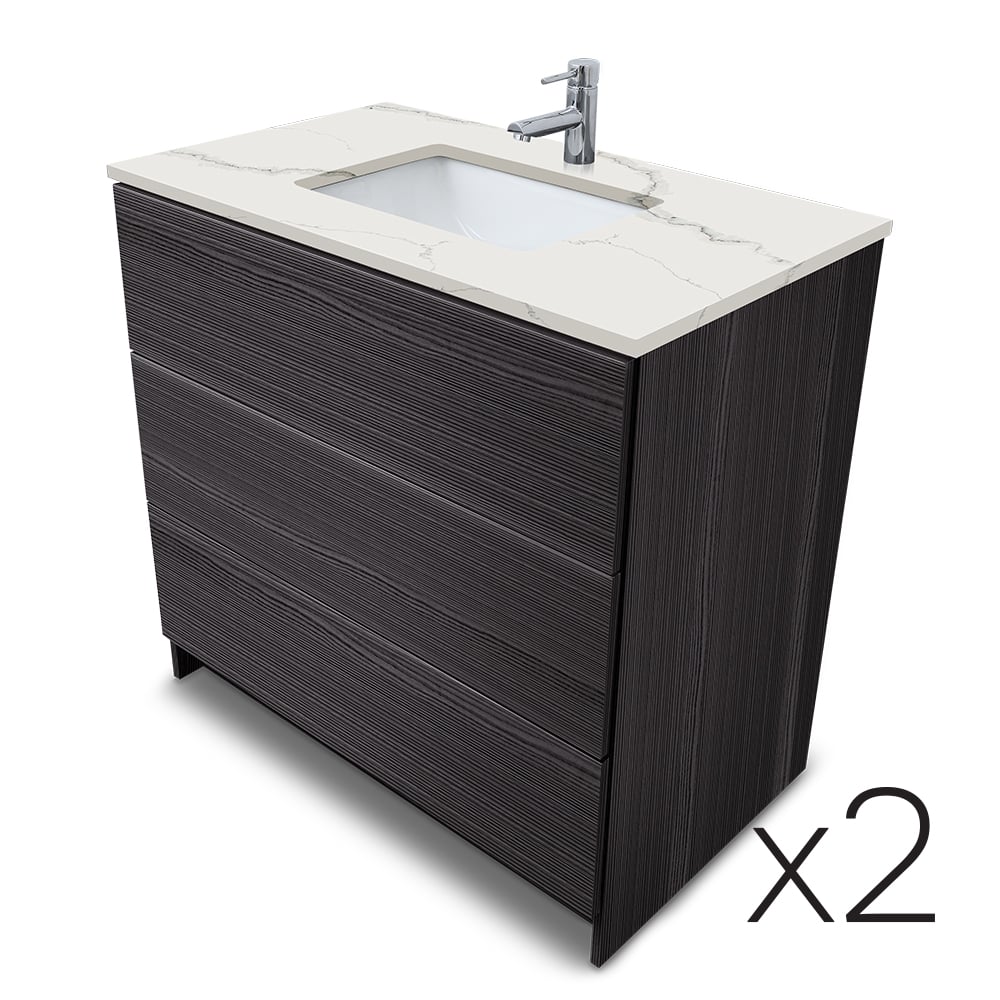 Element Standing 36″ Vanity With Quartz Top Combo