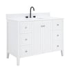 Lille Modern Bathroom Vanity with Solid White Quartz Top - |