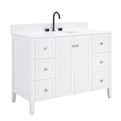Lille Modern Bathroom Vanity with Solid White Quartz Top