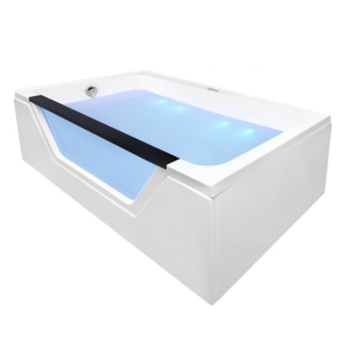 Ella Fiji Acrylic Alcove Infusion Microbubble Therapy ″x ″ Bathtub Soaking Depth To Overflow Center ″ Off