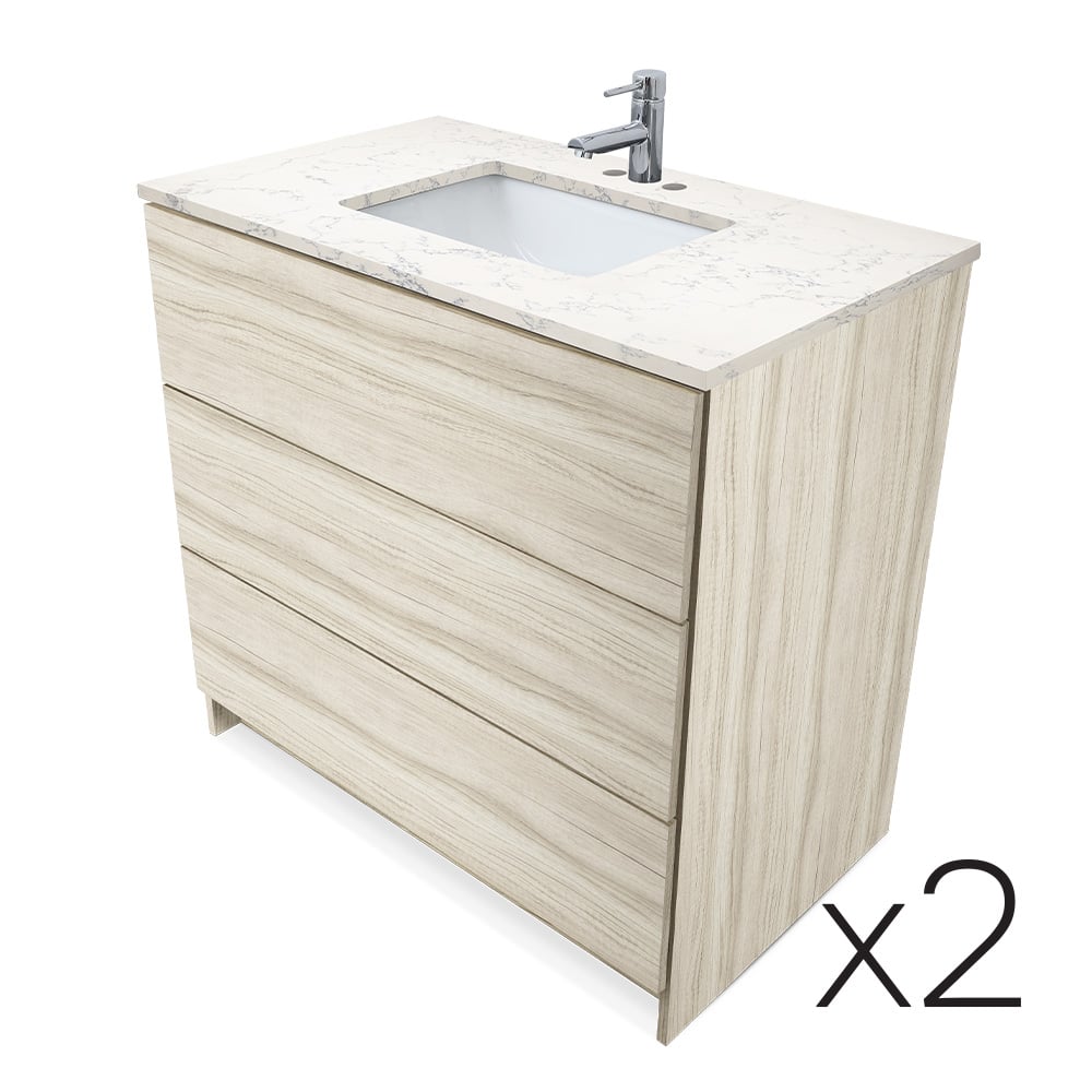 Element Standing 36″ Vanity With Quartz Top Combo