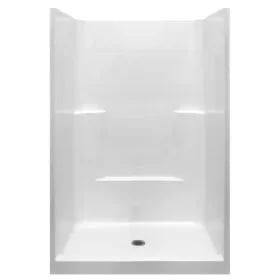 White Ella Shower Stalls Kits E Cwh X