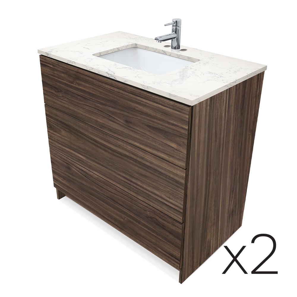 Element Standing 36″ Vanity With Quartz Top Combo