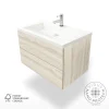 Air Floating Vanity With Cultured Marble Top 30″x19″